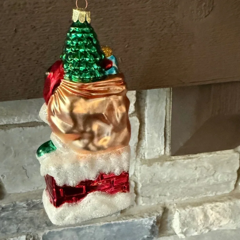 Vintage Mickey Unlimited‎ European Style Glass Christmas Ornament -Mickey Mouse